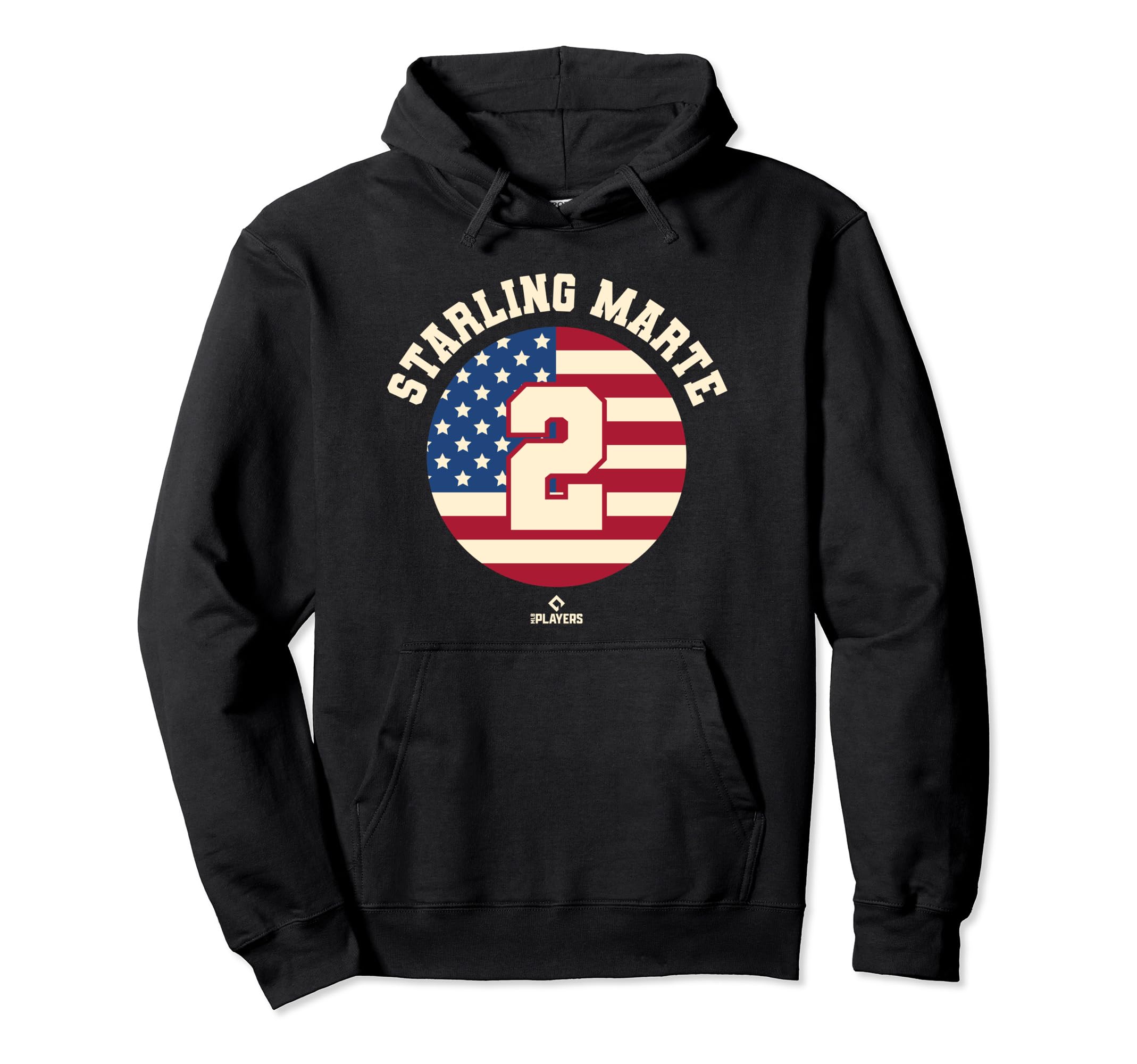 Starling Marte Flag Mlbpa Patriotic Hoodie - Graphic Print for Adults - T-Shirt, Sweatshirt, Hoodie