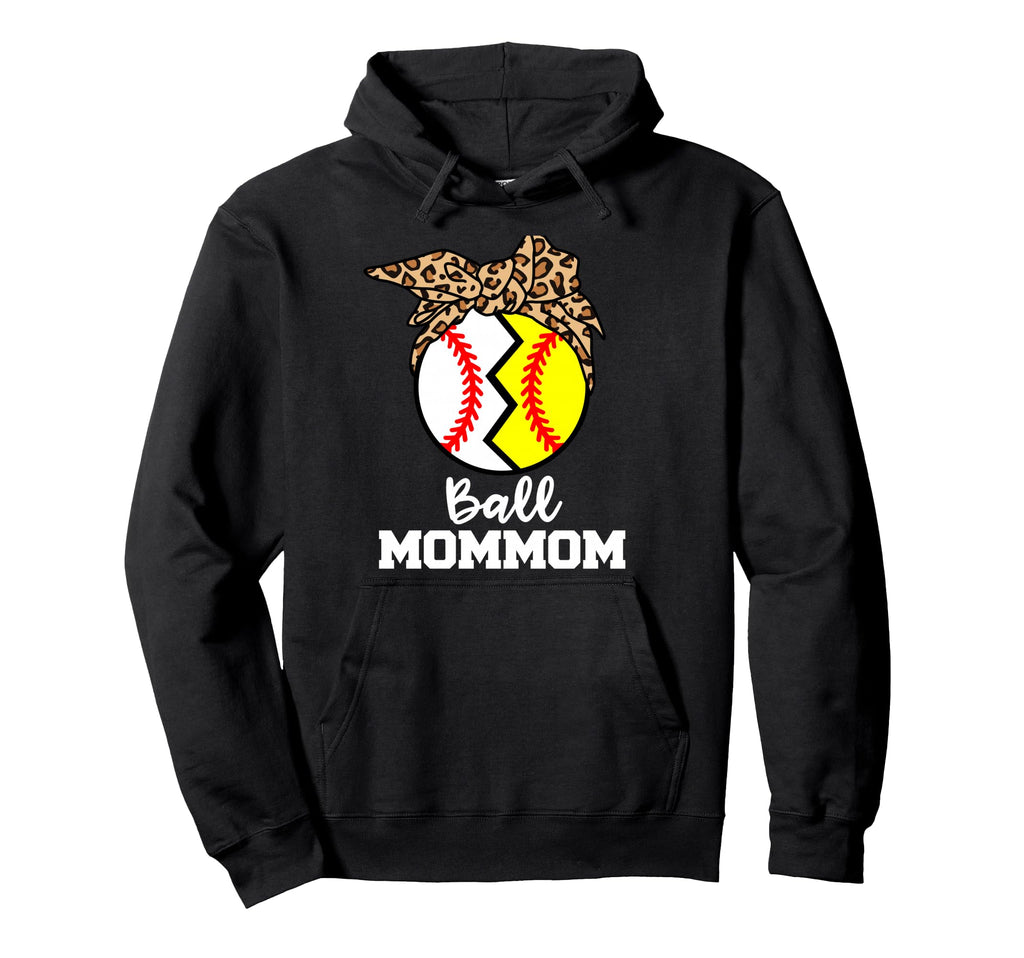 Ball Mommom Funny Baseball Softball Mom Hoodie - Custom Art Print Unisex - T-Shirt, Sweatshirt, Hoodie