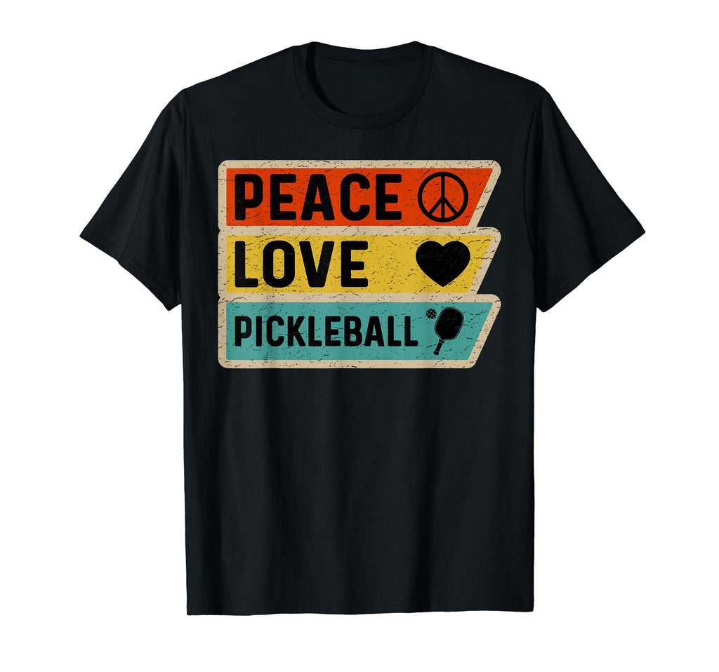 Distressed Peace Sign Love Pickleball T-Shirt - Unique Graphic for Adults - T-Shirt, Sweatshirt, Hoodie