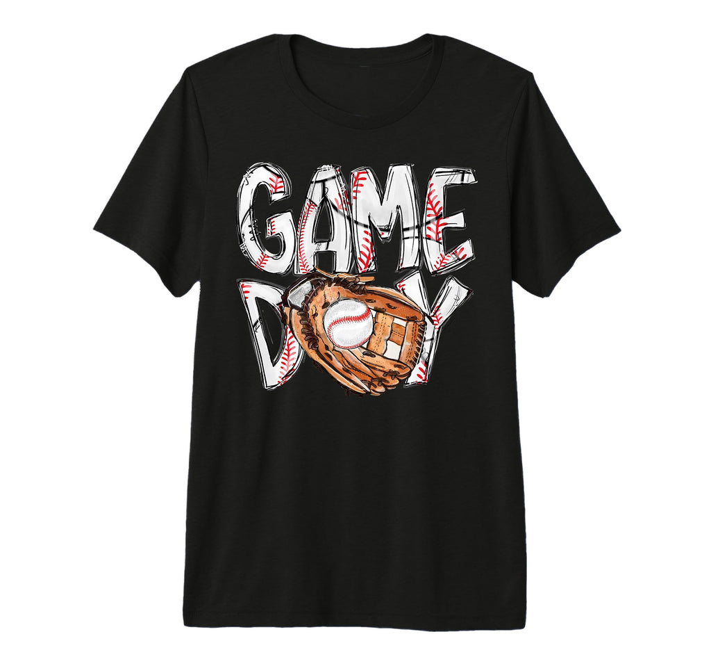 Game Day Baseball Softball Heart Love T-Shirt - Graphic Print for Adults - T-Shirt, Sweatshirt, Hoodie