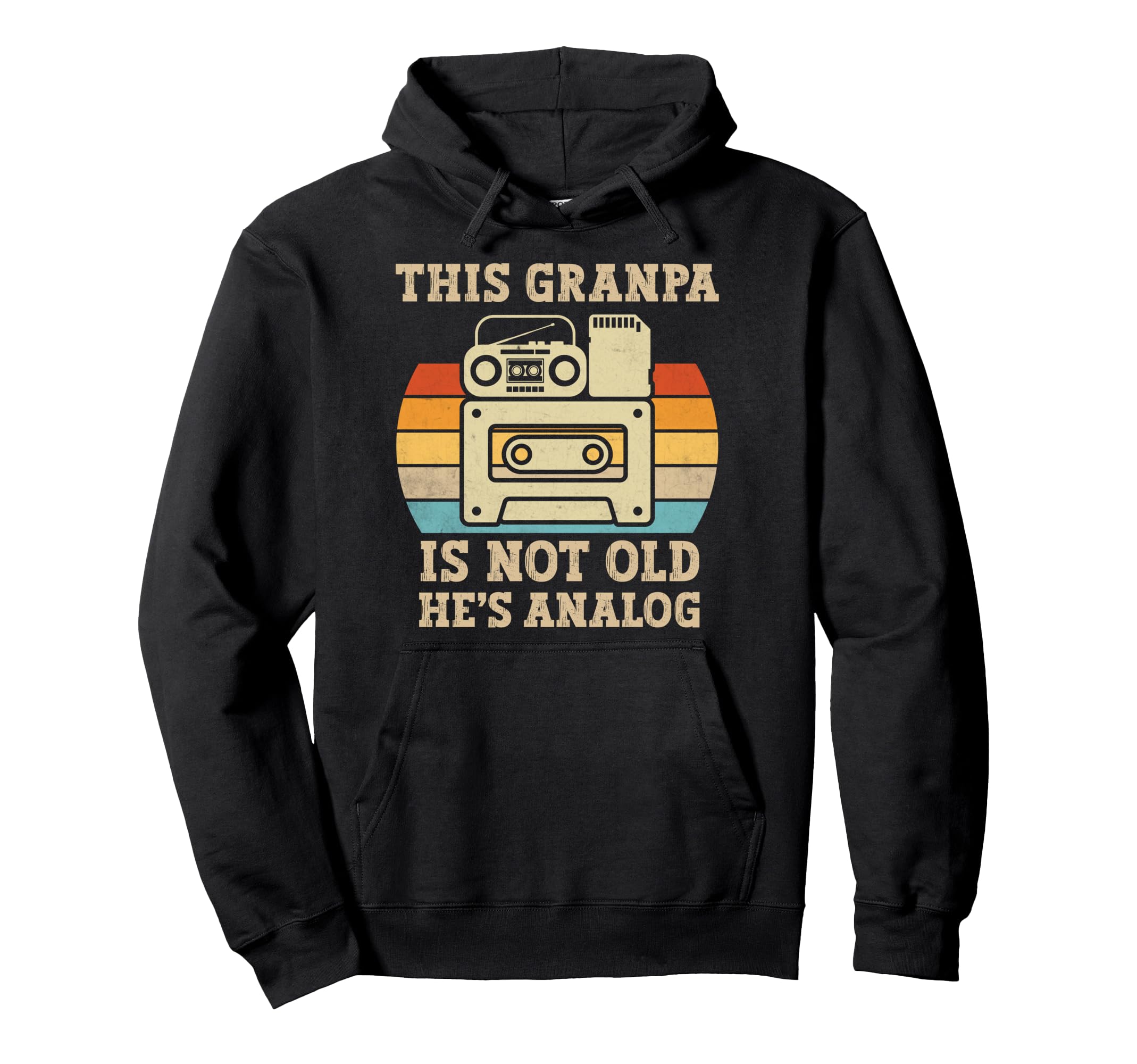 This Granpa Is Not Old Hes Analog Hoodie - Minimalist Print Men Women - T-Shirt, Sweatshirt, Hoodie