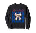 Baseball Mama Coquette Bow Sweatshirt - Minimalist Print for Adults - T-Shirt, Sweatshirt, Hoodie