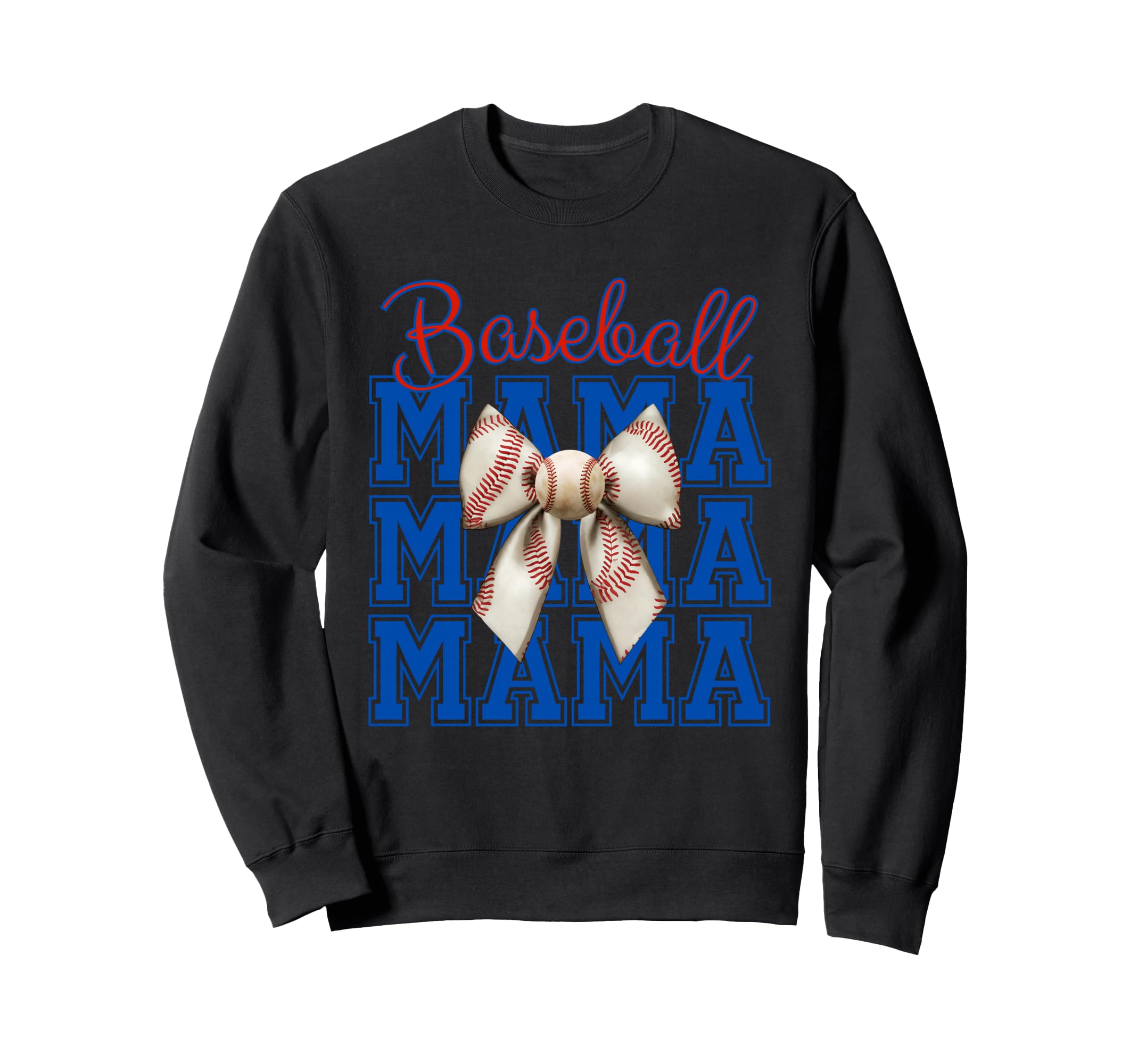 Baseball Mama Coquette Bow Sweatshirt - Minimalist Print for Adults - T-Shirt, Sweatshirt, Hoodie