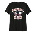 Baseball Dad Game Day Varsity Tri Blend T-Shirt - Graphic Print Unisex - T-Shirt, Sweatshirt, Hoodie