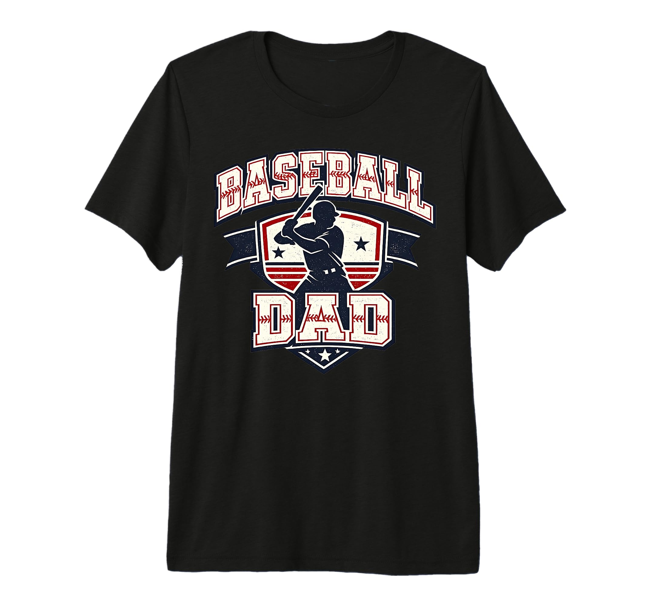 Baseball Dad Game Day Varsity Tri Blend T-Shirt - Graphic Print Unisex - T-Shirt, Sweatshirt, Hoodie