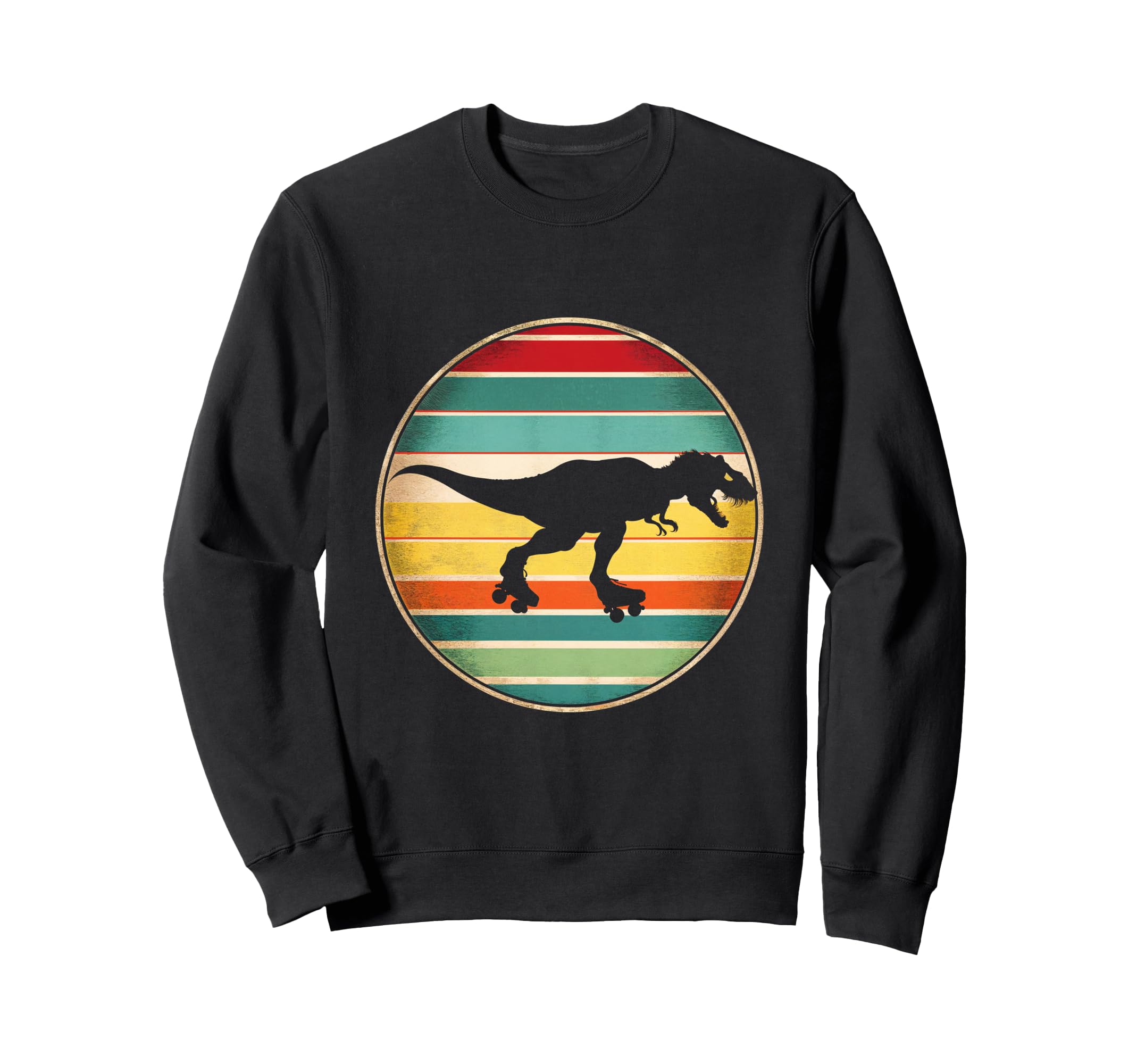 Dinosaur Roller Skate T Rex Sweatshirt - Minimalist Print for Adults - T-Shirt, Sweatshirt, Hoodie
