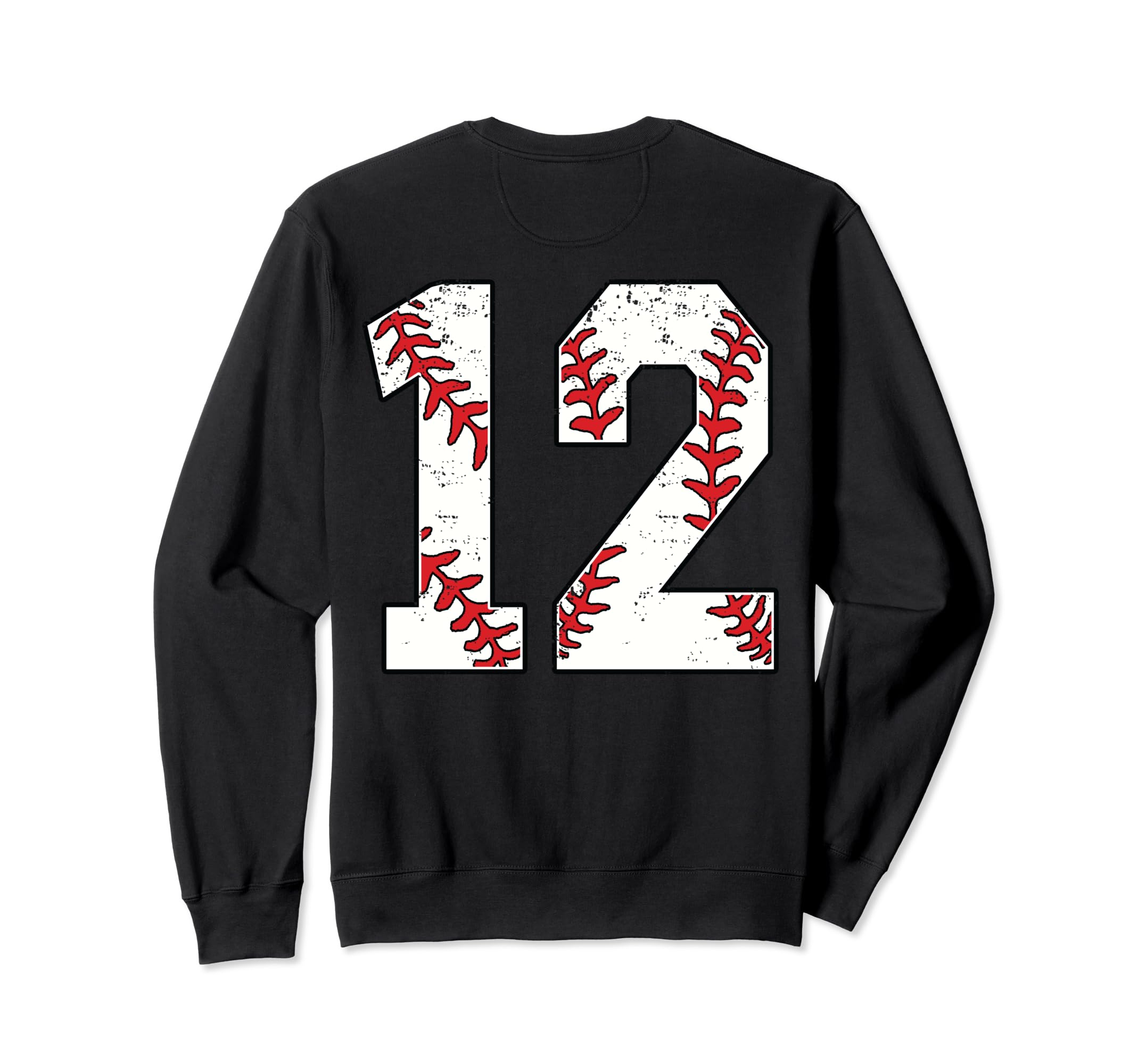 Number 12 Baseball Jersey Number 12 Sweatshirt - Trendy Graphic for Adults - T-Shirt, Sweatshirt, Hoodie