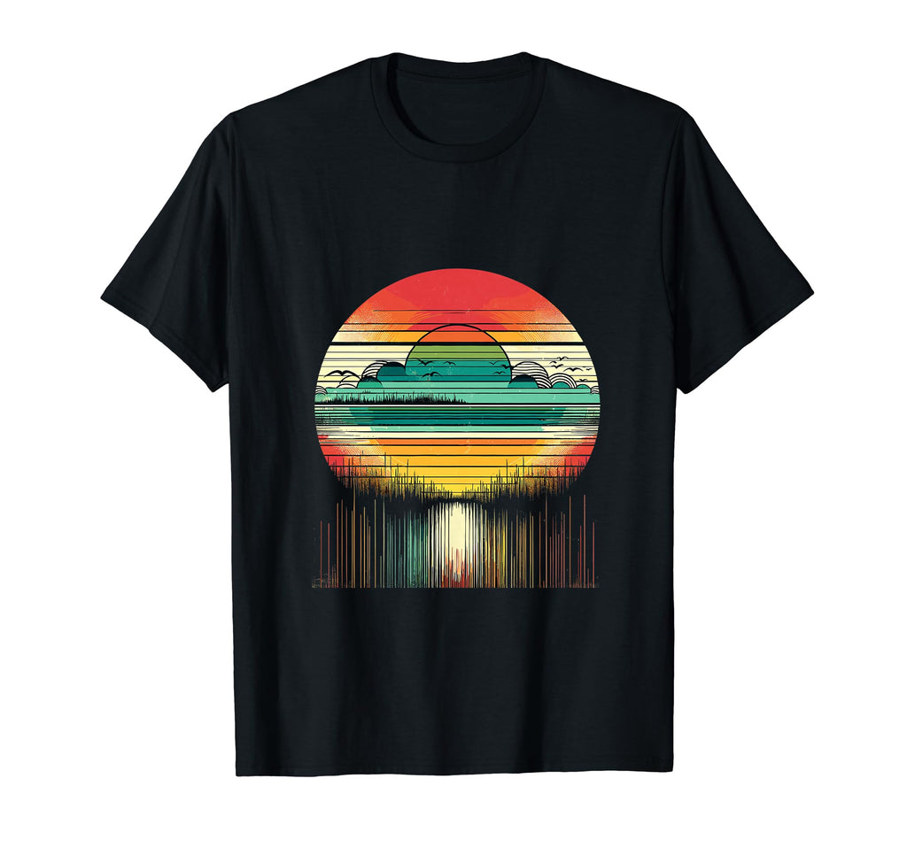 Sunset Spectrum Rainbow Vector T-Shirt - Novelty Apparel Unisex - T-Shirt, Sweatshirt, Hoodie