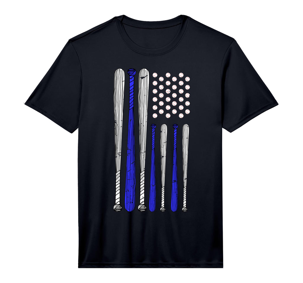 Mens Baseball Usa Flag Bats And Balls T-Shirt - Streetwear Style Men Women - T-Shirt, Sweatshirt, Hoodie