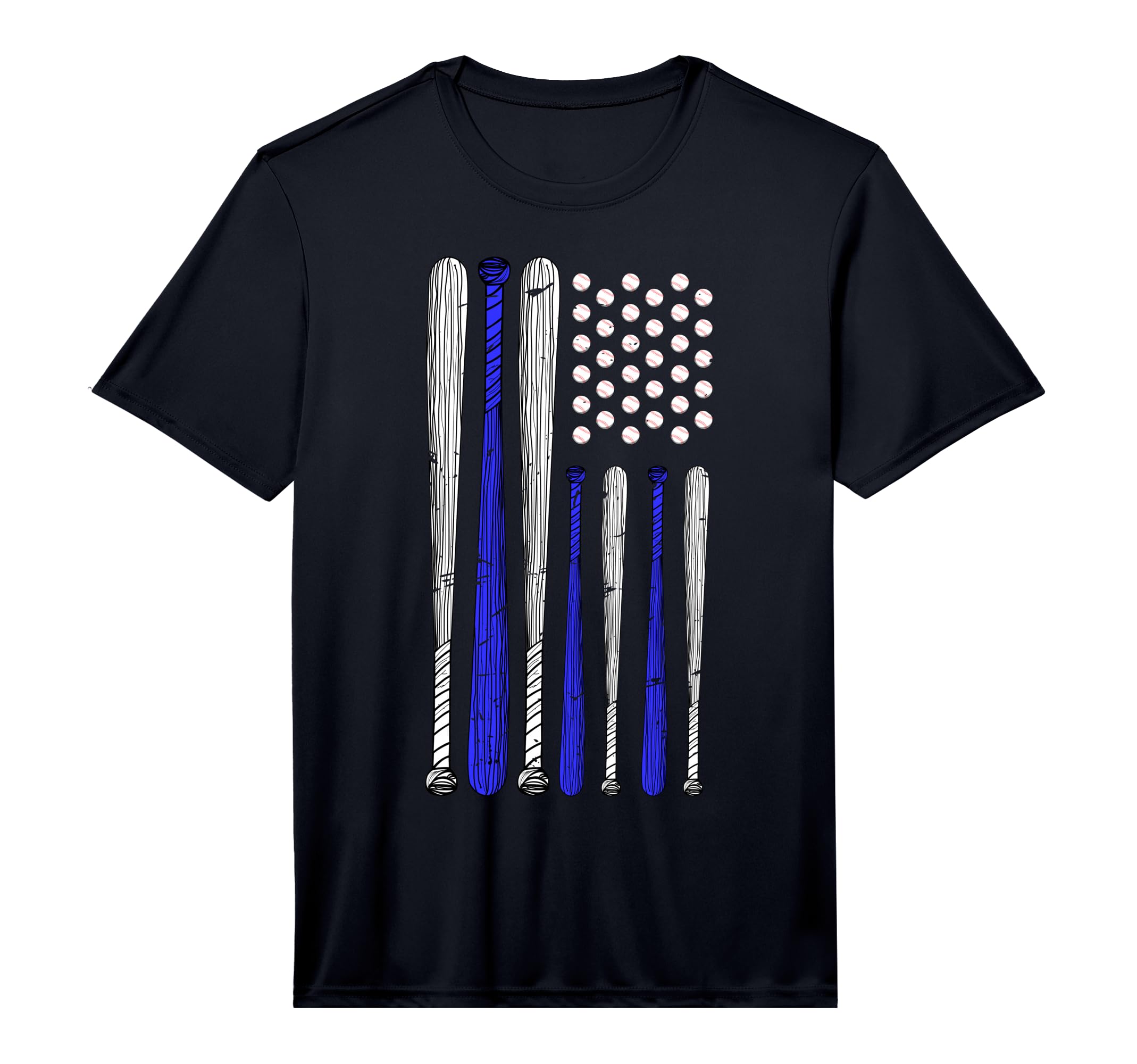 Mens Baseball Usa Flag Bats And Balls T-Shirt - Streetwear Style Men Women - T-Shirt, Sweatshirt, Hoodie