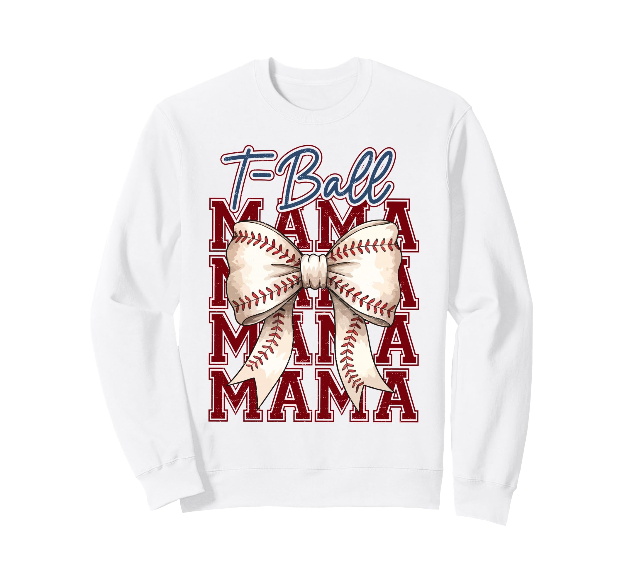 T Ball Mama Baseball Mom Coquette Sweatshirt - Novelty Apparel for Adults - T-Shirt, Sweatshirt, Hoodie