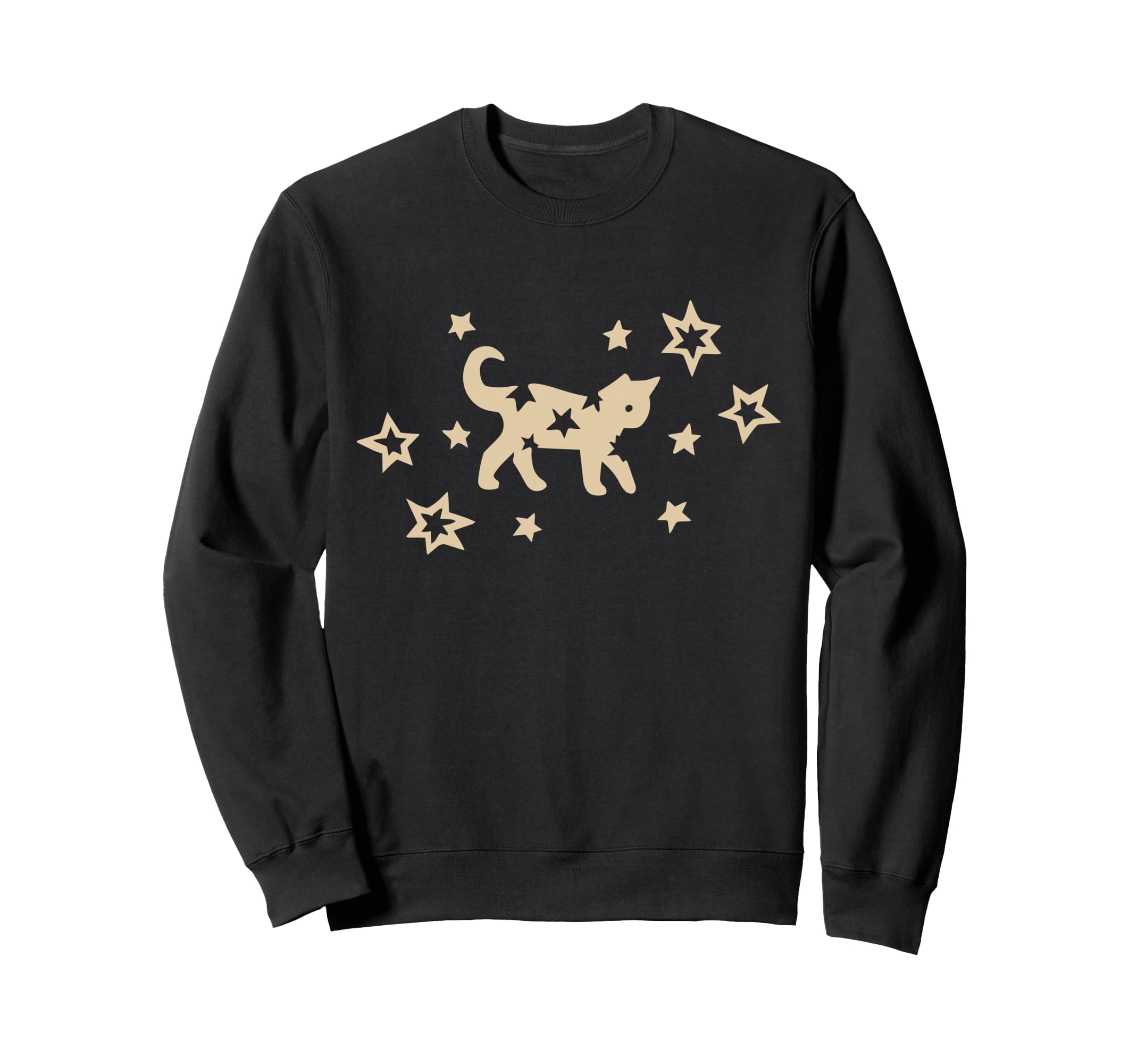 90S Y2K Scary Kitten Cat Grunge Stars Sweatshirt - Aesthetic Graphic Unisex - T-Shirt, Sweatshirt, Hoodie
