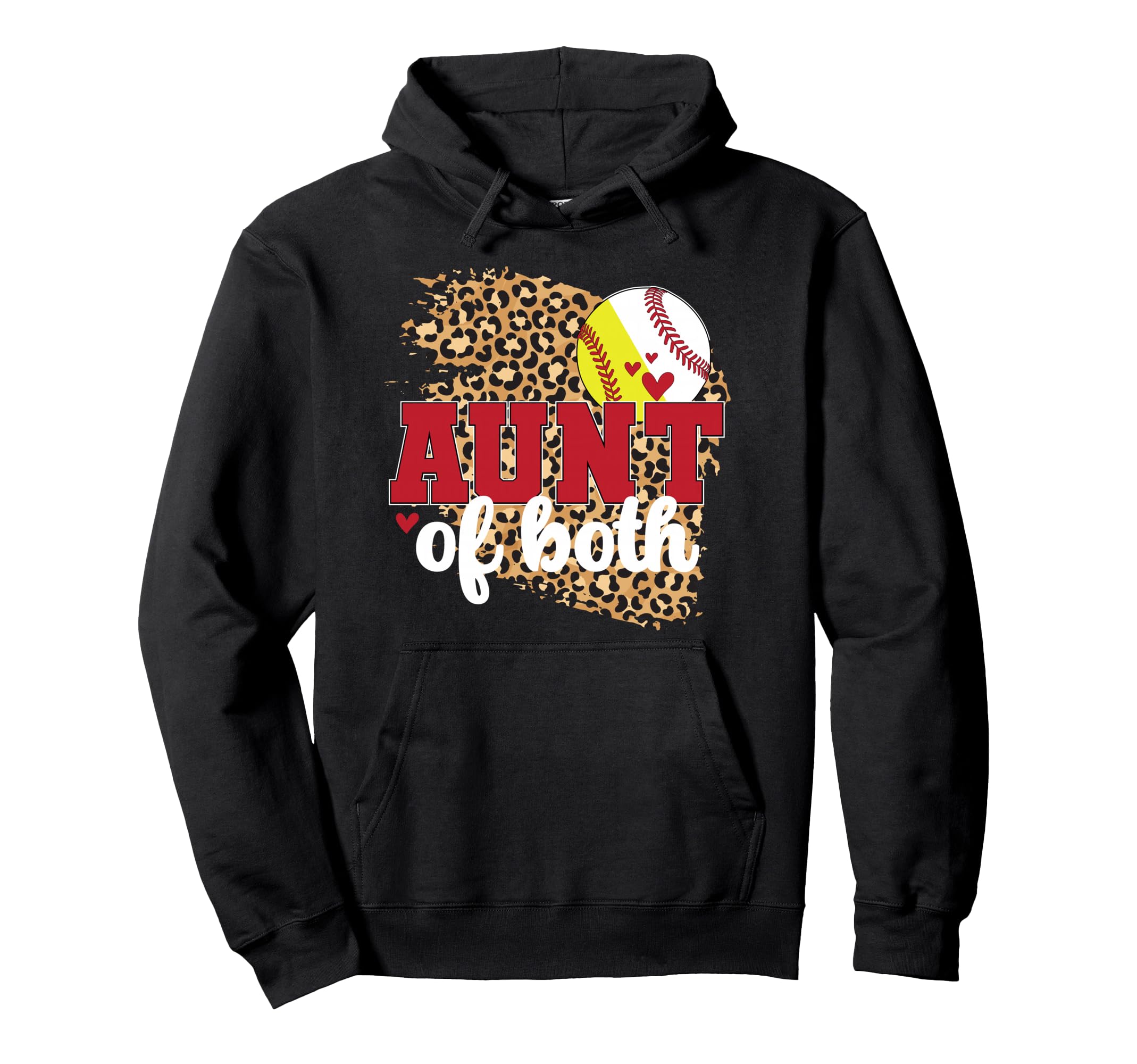 Aunt Both Baseball Softball Aunt Hoodie - Trendy Graphic Unisex - T-Shirt, Sweatshirt, Hoodie
