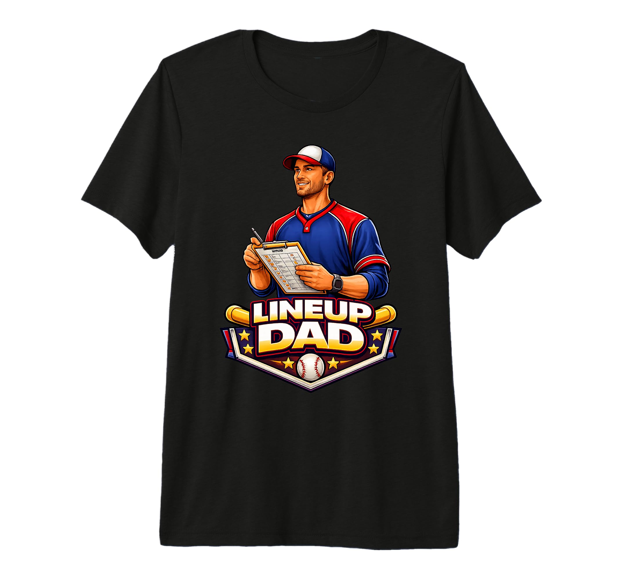 Mens Baseball Lineup Dad Game Day T-Shirt - Novelty Apparel Men Women - T-Shirt, Sweatshirt, Hoodie