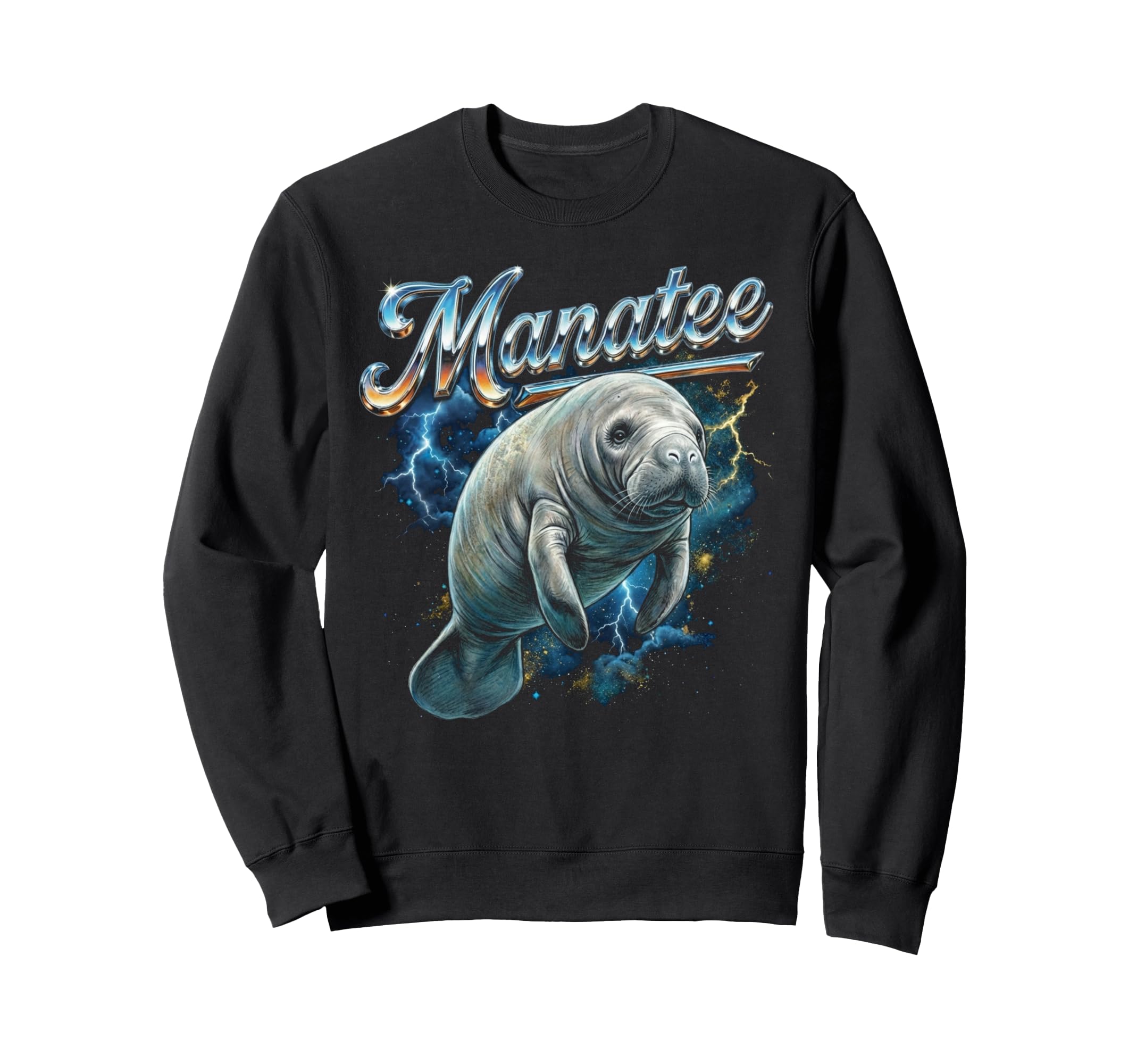 Sea Cow 90S Funny Manatee 80S Sweatshirt - Fun Novelty Design for Adults - T-Shirt, Sweatshirt, Hoodie