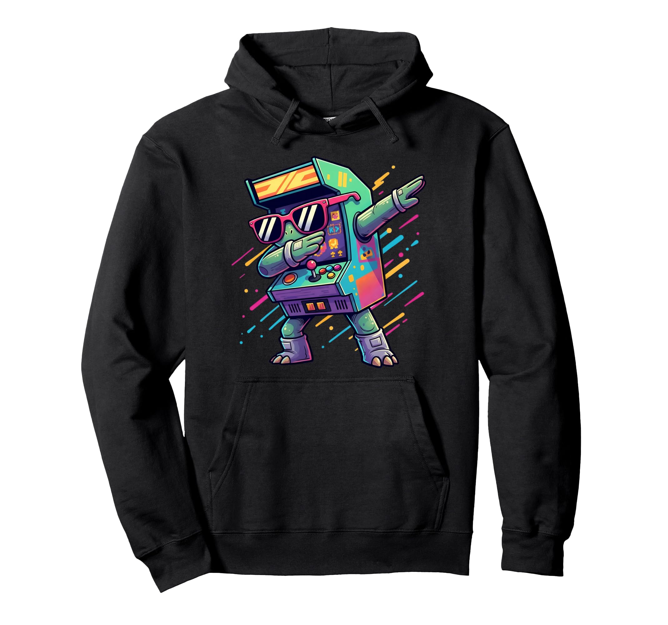 Arcade Cabinet Machine Dabbing 70S 80S Hoodie - Fun Novelty Design Unisex - T-Shirt, Sweatshirt, Hoodie