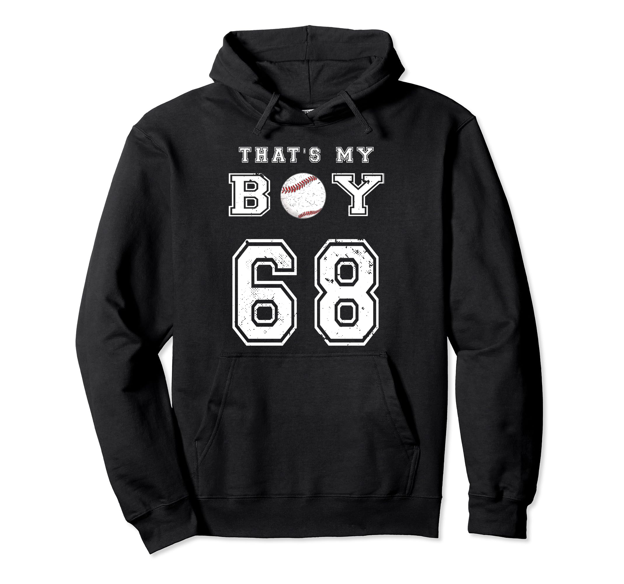 Thats My Baseball 68 Jersey Number Hoodie - Aesthetic Graphic Men Women - T-Shirt, Sweatshirt, Hoodie