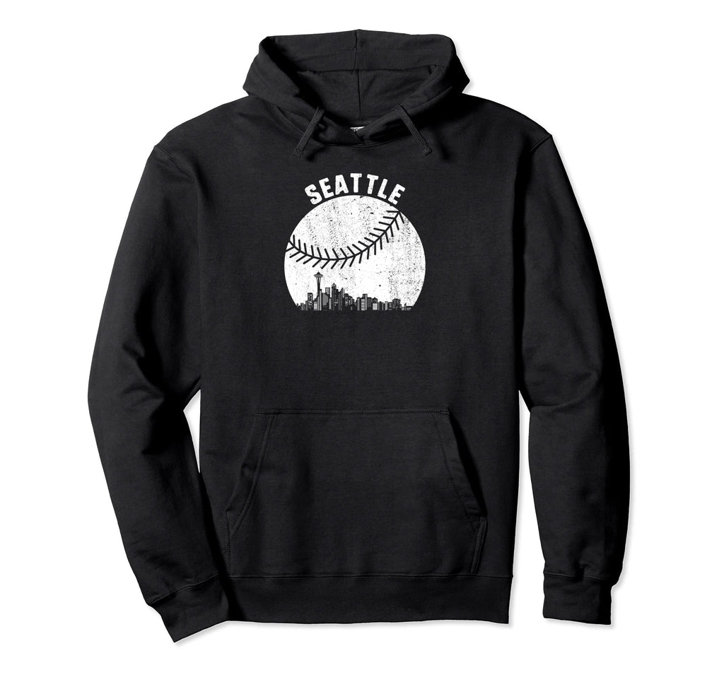 Seattle Skyline Baseball Fan Seattle Wa Hoodie - Streetwear Style Unisex - T-Shirt, Sweatshirt, Hoodie