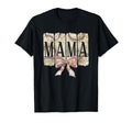 Mama Baseball Bow Rustic T-Shirt - Graphic Print Men Women - T-Shirt, Sweatshirt, Hoodie