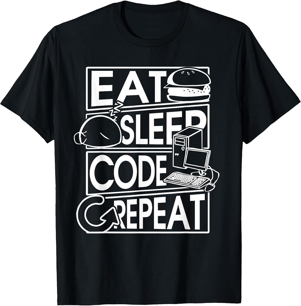 Eat Sleep Code Prgrammer Coding Gift - Adult & Kids T-Shirts, Sweatshirts & Hoodies apparel design preview 1