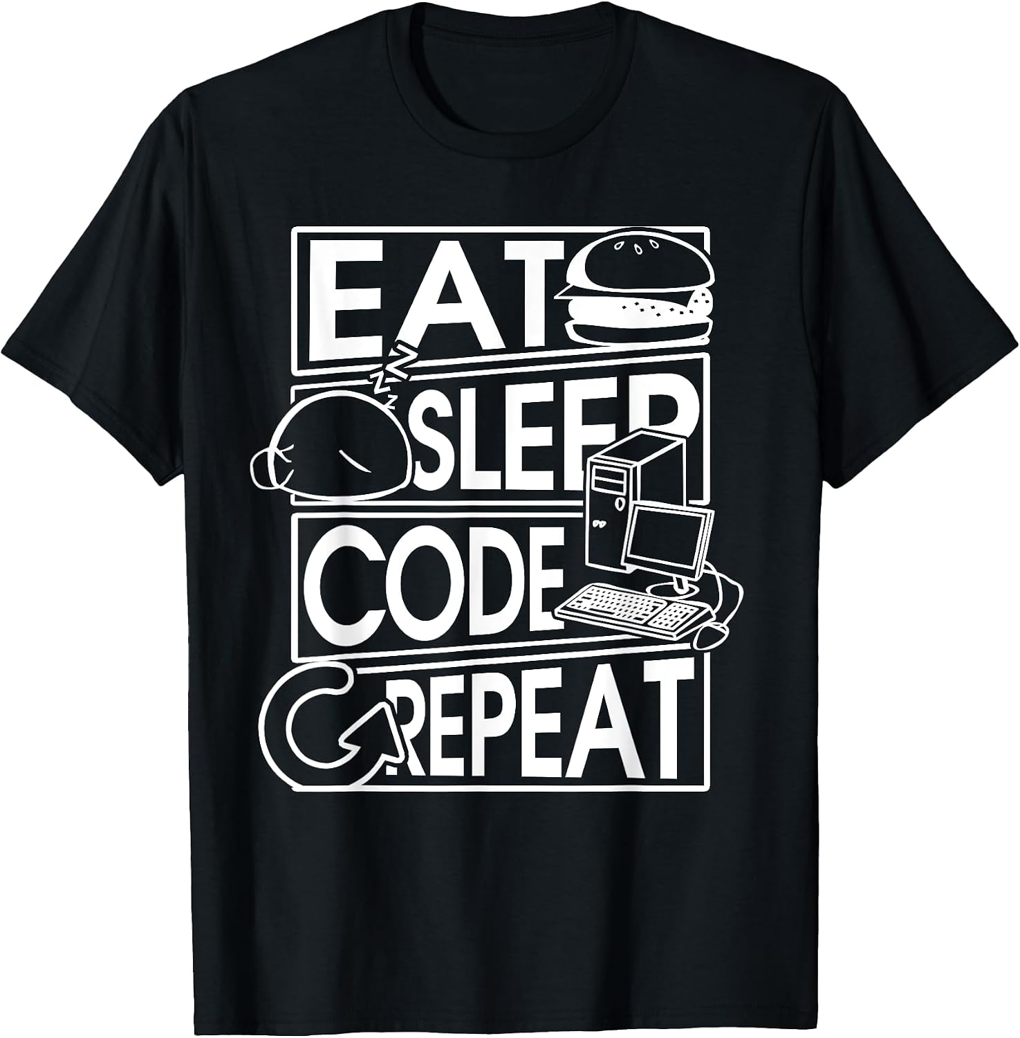 Eat Sleep Code Prgrammer Coding Gift - Adult & Kids T-Shirts, Sweatshirts & Hoodies apparel design preview 1