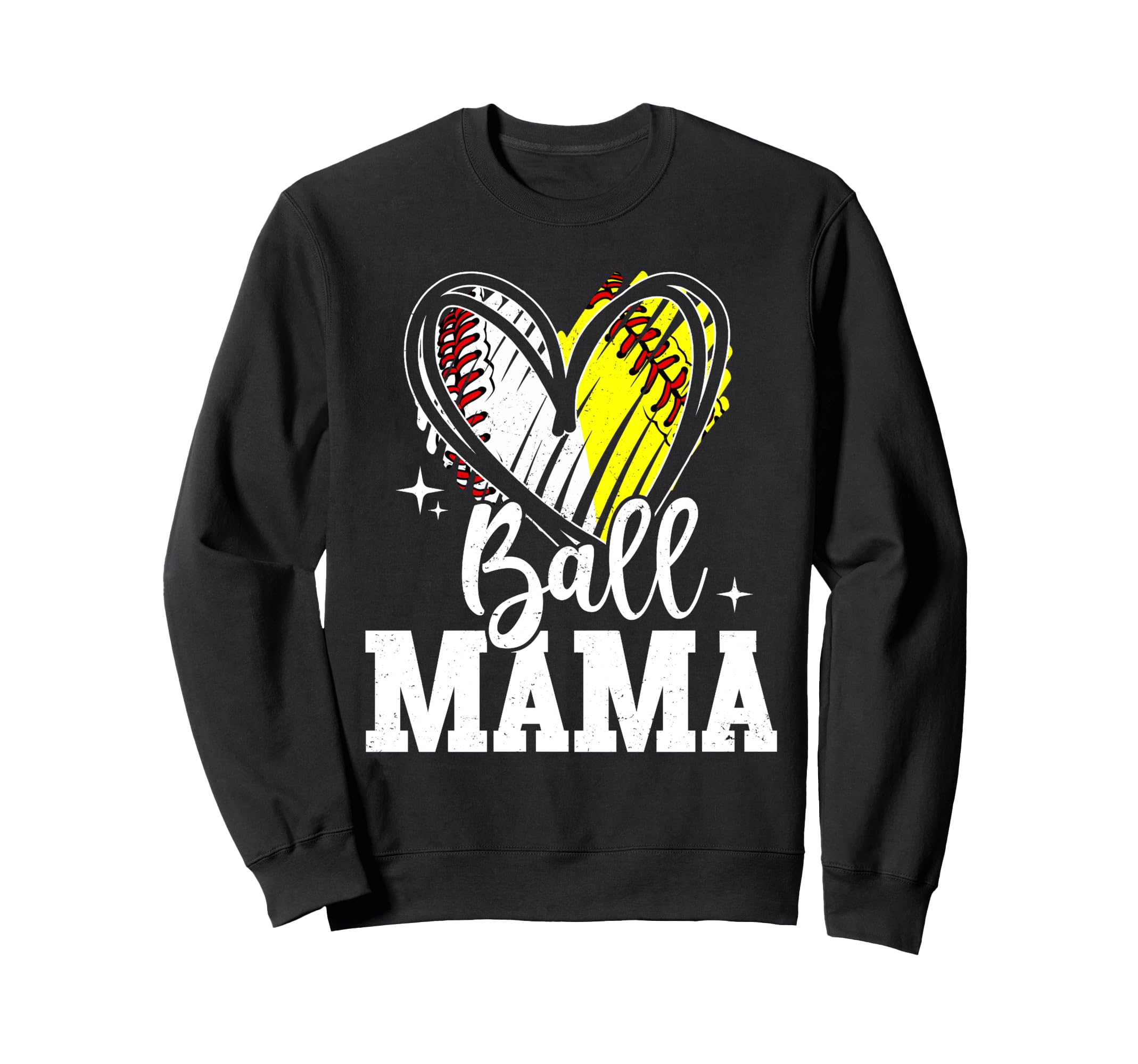 Ball Mama Softball Baseball Mom Sweatshirt - Custom Art Print Men Women - T-Shirt, Sweatshirt, Hoodie
