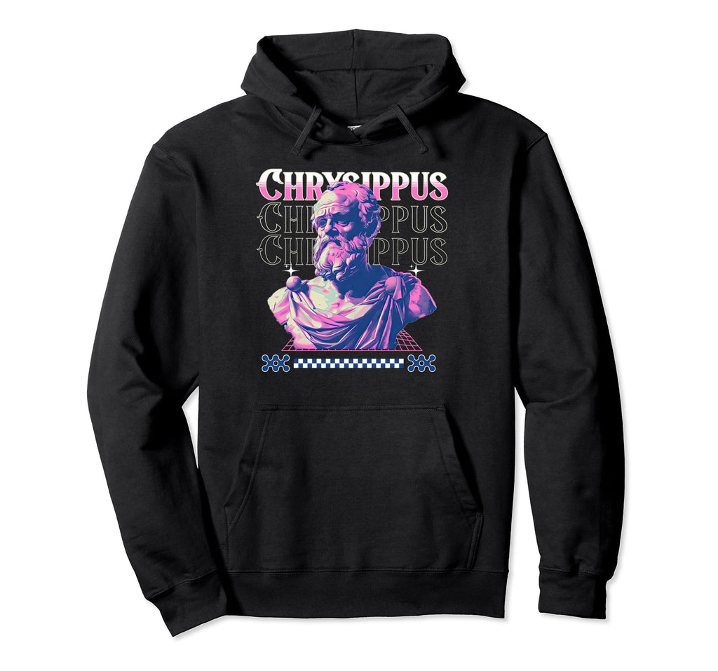 Chrysippus Stoic Philosopher Vaporwave Hoodie - Graphic Print Unisex - T-Shirt, Sweatshirt, Hoodie