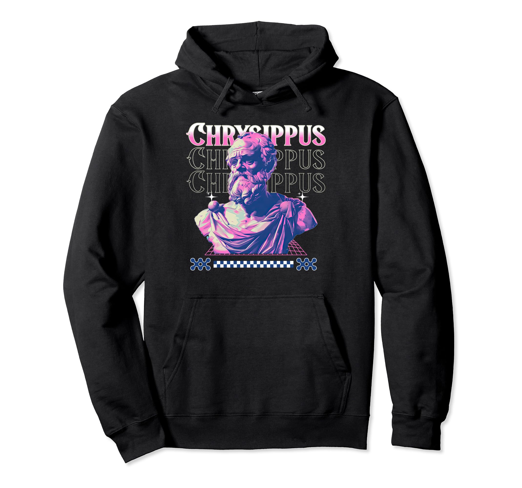 Chrysippus Stoic Philosopher Vaporwave Hoodie - Graphic Print Unisex - T-Shirt, Sweatshirt, Hoodie