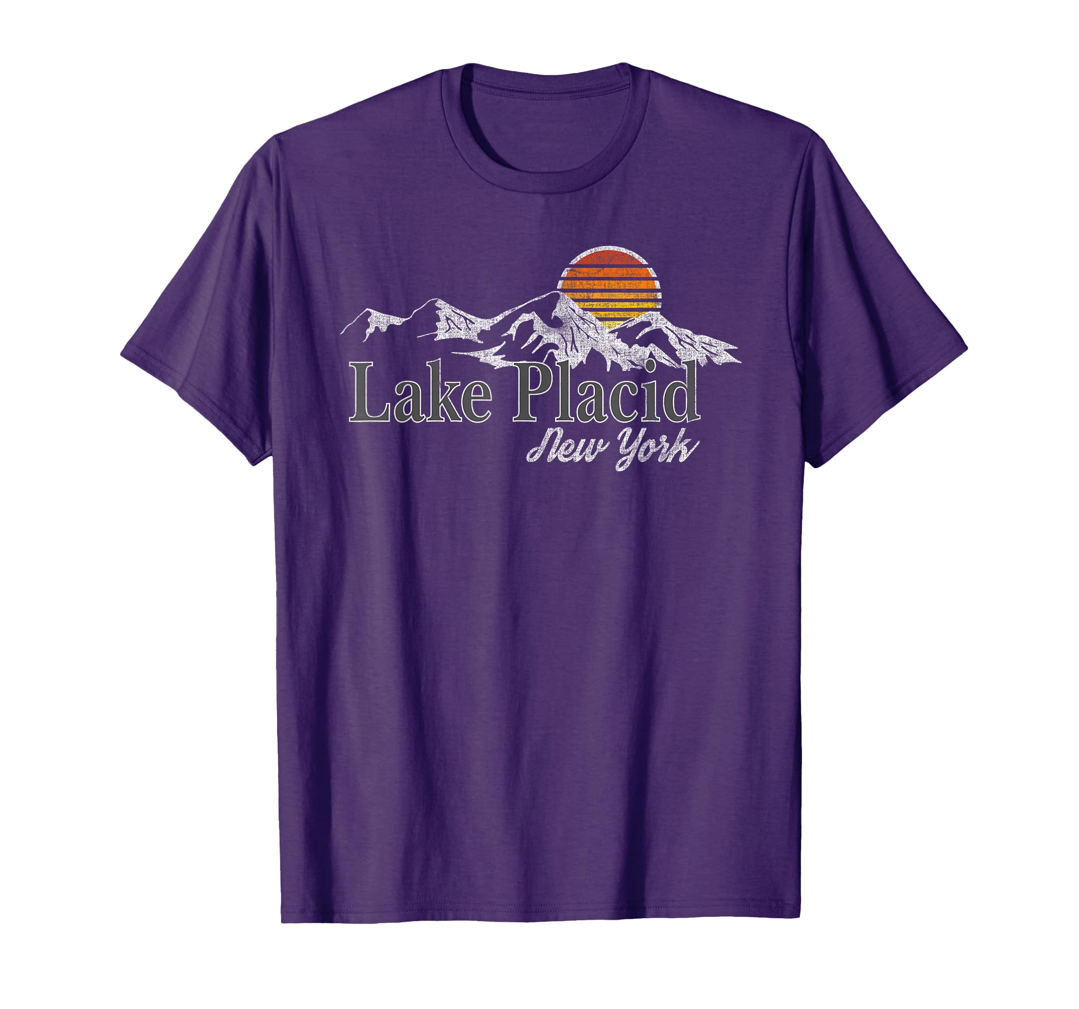 Lake Placid Mountain T-Shirt - Casual Everyday Wear for Adults - T-Shirt, Sweatshirt, Hoodie