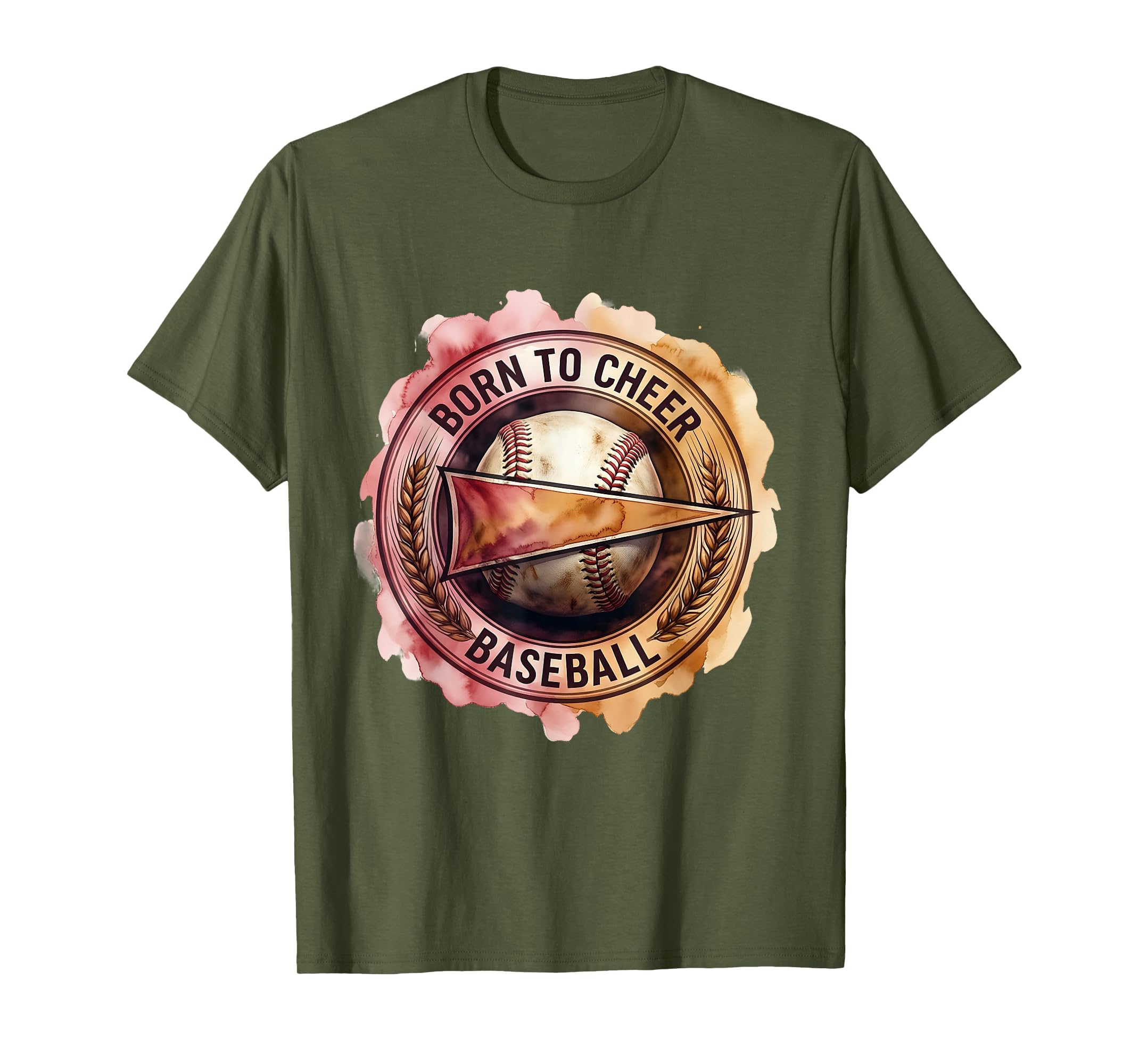 Born To Cheer Baseball Mom T-Shirt - Custom Art Print Unisex - T-Shirt, Sweatshirt, Hoodie