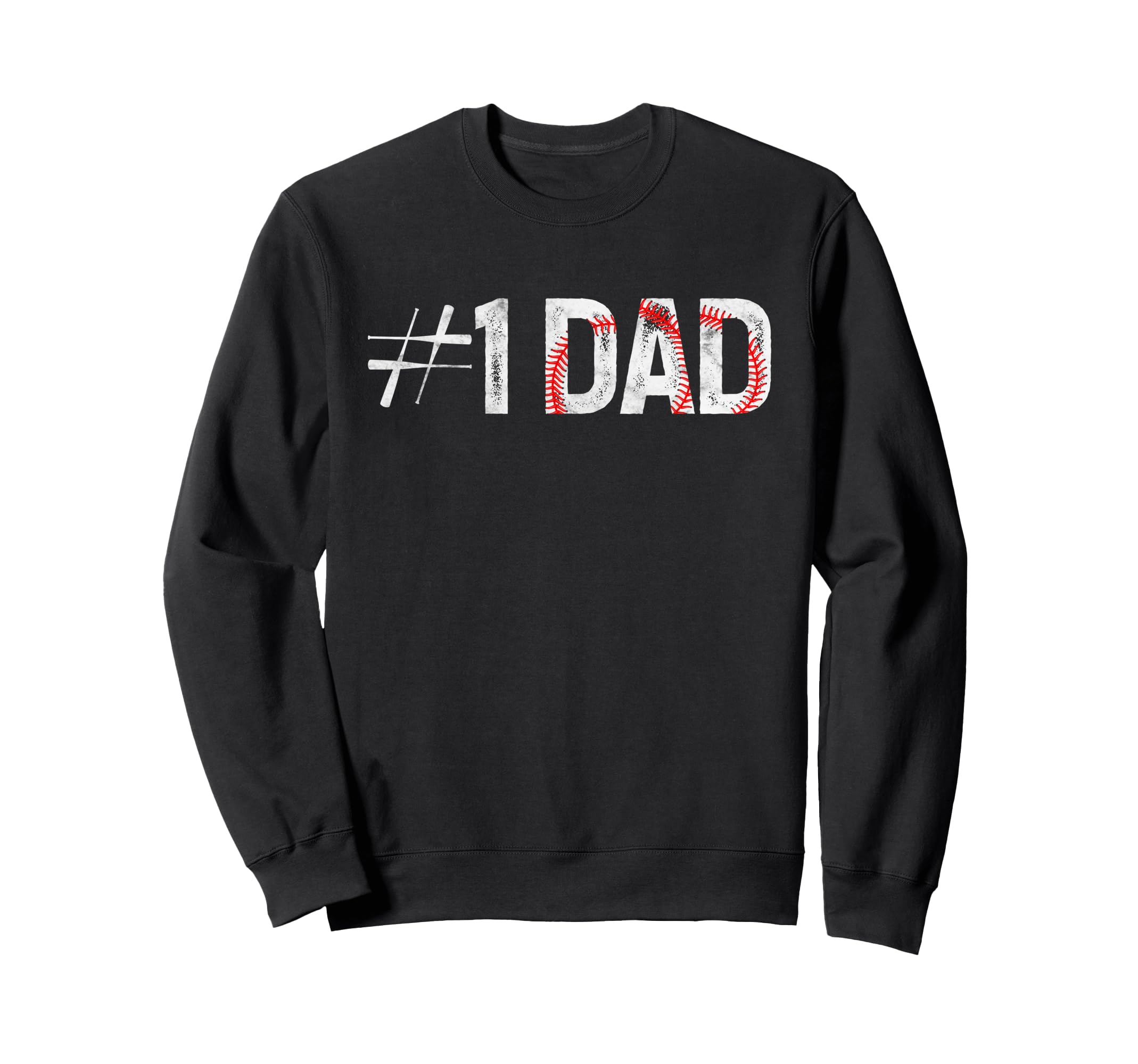 Baseball Player Funny Number One Sweatshirt - Trendy Graphic for Adults - T-Shirt, Sweatshirt, Hoodie