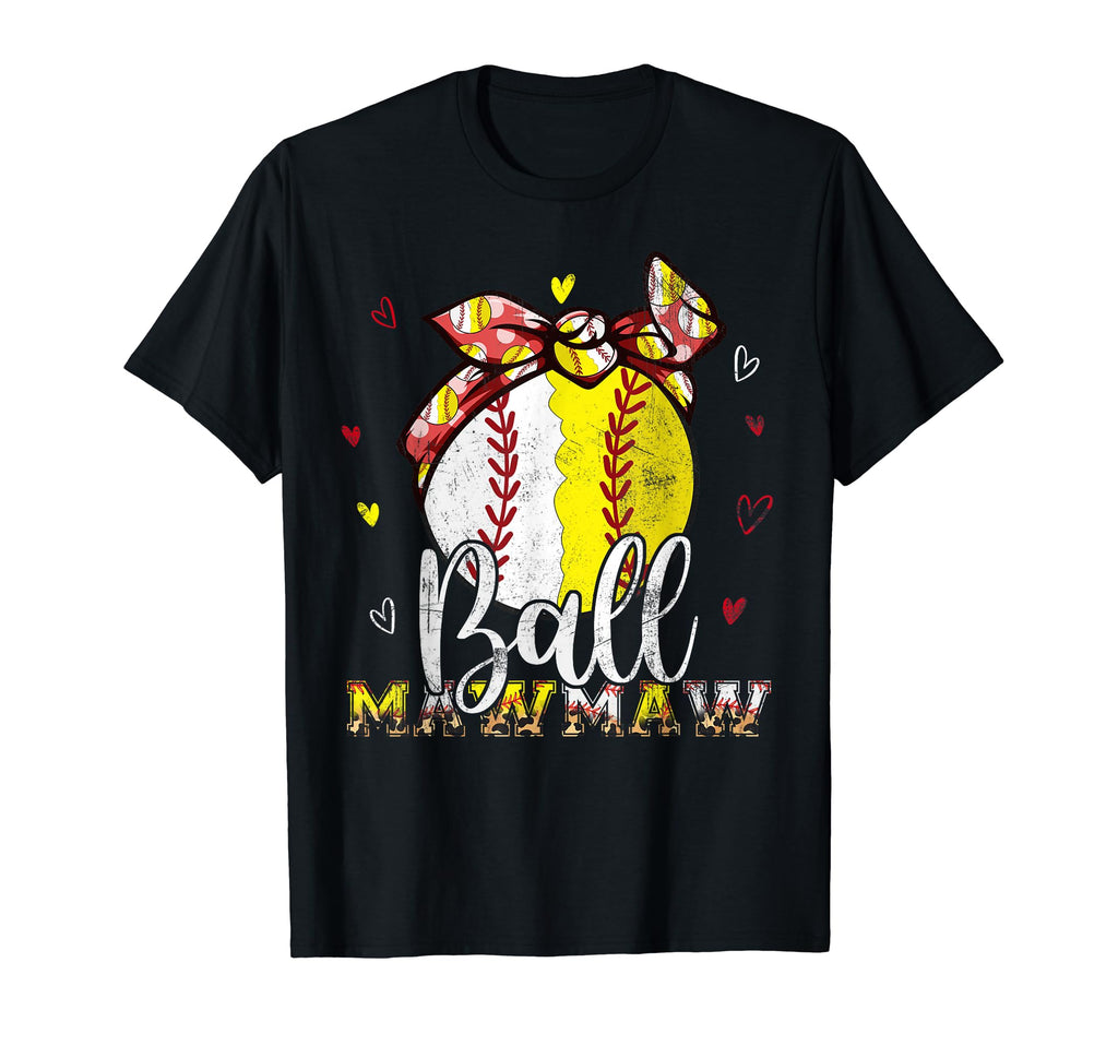 Softball Baseball Ball Mawmaw Bandana T-Shirt - Graphic Print Unisex - T-Shirt, Sweatshirt, Hoodie