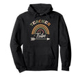 Teacher Tribe Boho Rainbow Back To Hoodie - Minimalist Print Men Women - T-Shirt, Sweatshirt, Hoodie