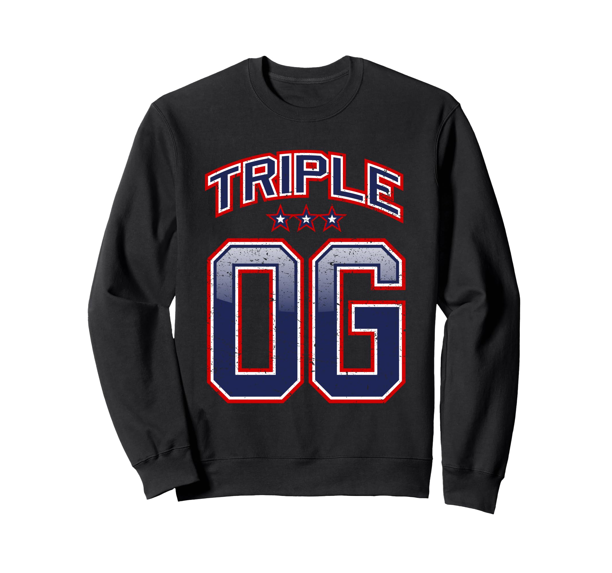 Triple Og Old School Hip Hop Sweatshirt - Minimalist Print for Adults - T-Shirt, Sweatshirt, Hoodie