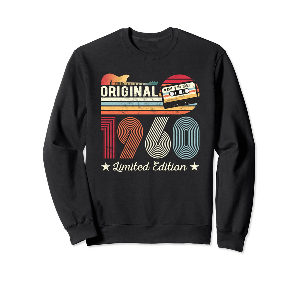 Original 1960 Birthday Guitar Sweatshirt - Aesthetic Graphic for Adults - T-Shirt, Sweatshirt, Hoodie