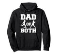Dad Both Funny Football Baseball Dad Hoodie - Aesthetic Graphic Unisex - T-Shirt, Sweatshirt, Hoodie