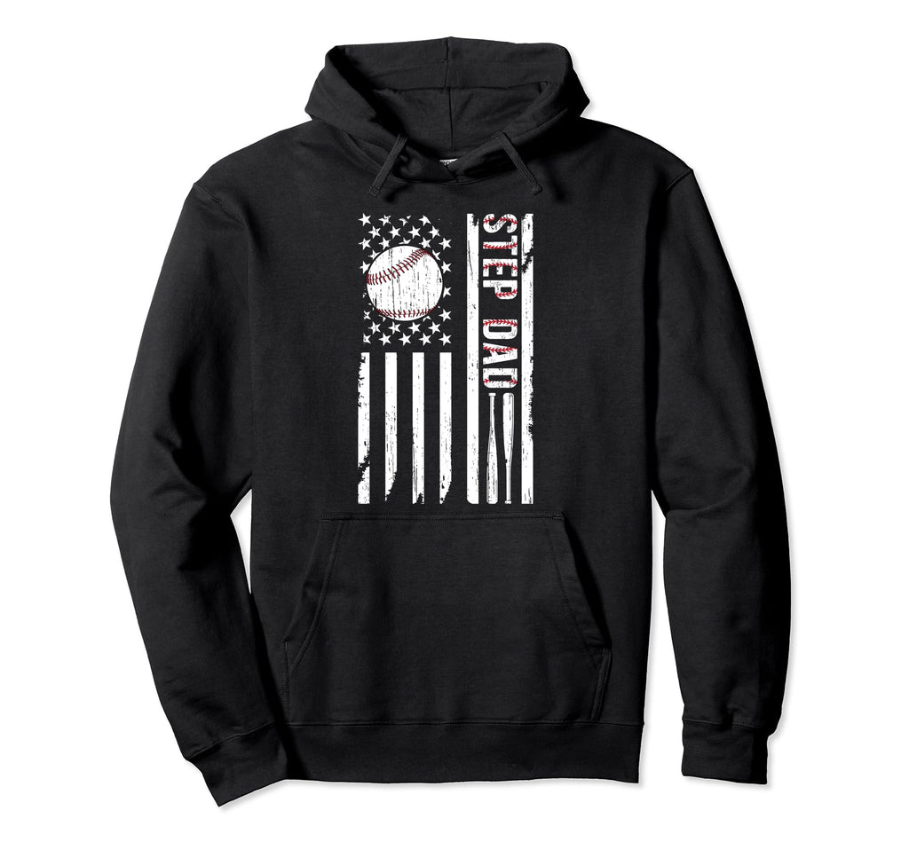 Baseball Step Dad Baseball Player Hoodie - Aesthetic Graphic Men Women - T-Shirt, Sweatshirt, Hoodie