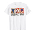 Preppy Baseball Mama Baseball Mom Mother T-Shirt - Unique Graphic Unisex - T-Shirt, Sweatshirt, Hoodie