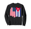 Cuban American Flag Distressed Flag Sweatshirt - Fun Novelty Design Unisex - T-Shirt, Sweatshirt, Hoodie