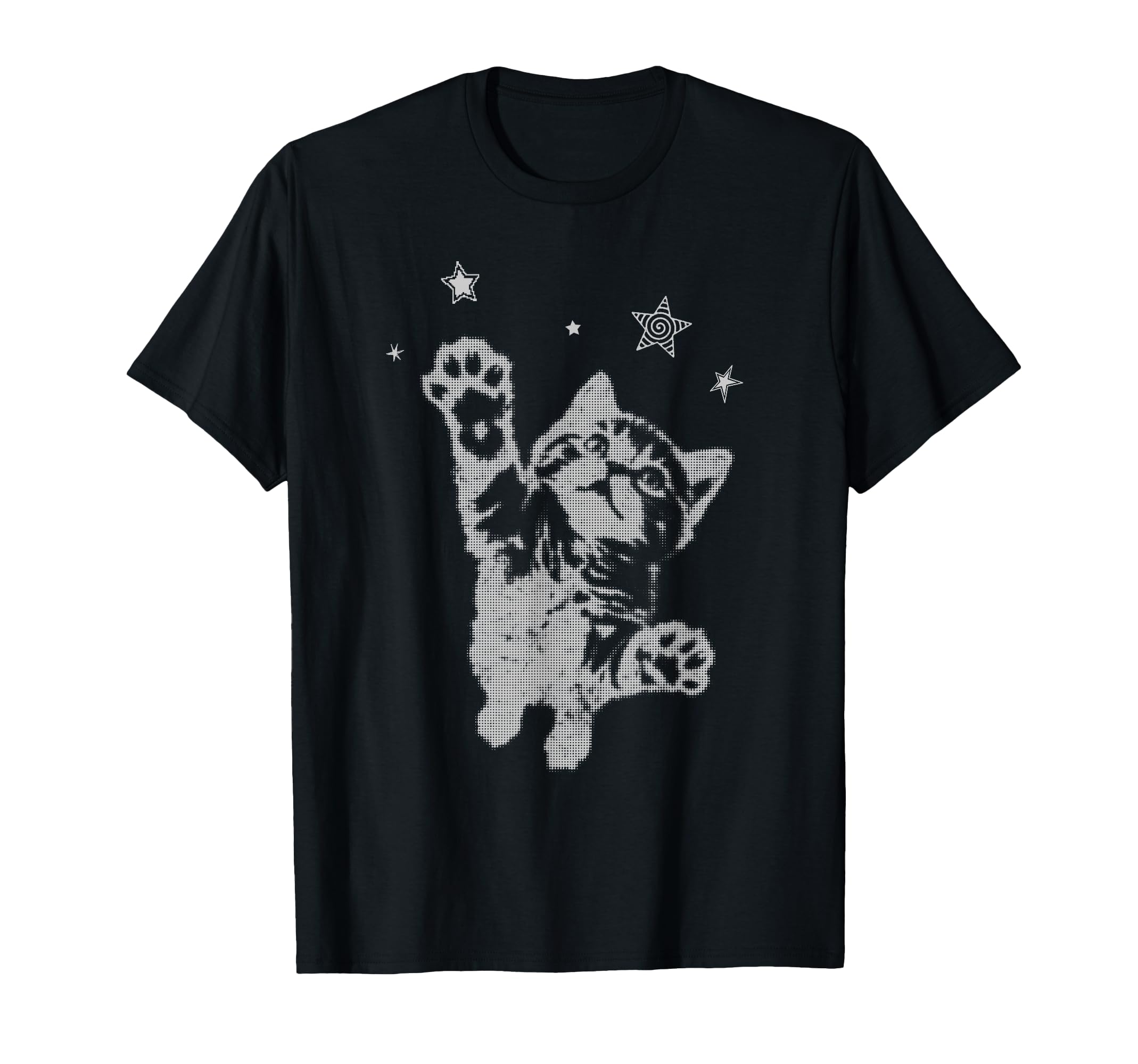 Y2K Cat Jumping Stars Silly 90S 2000S T-Shirt - Streetwear Style Men Women - T-Shirt, Sweatshirt, Hoodie