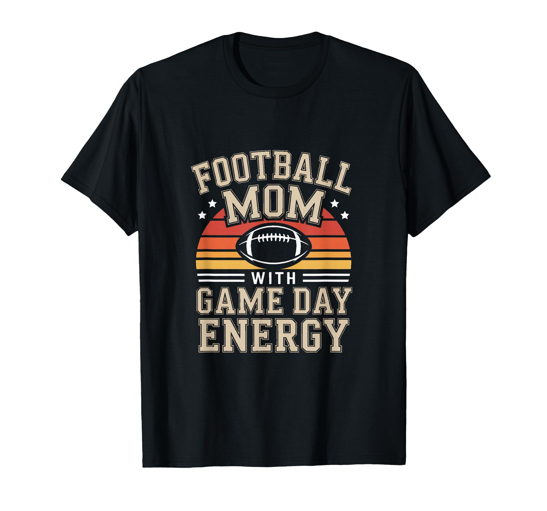 Football Mom Game Day Energy Sunset T-Shirt - Custom Art Print Men Women - T-Shirt, Sweatshirt, Hoodie