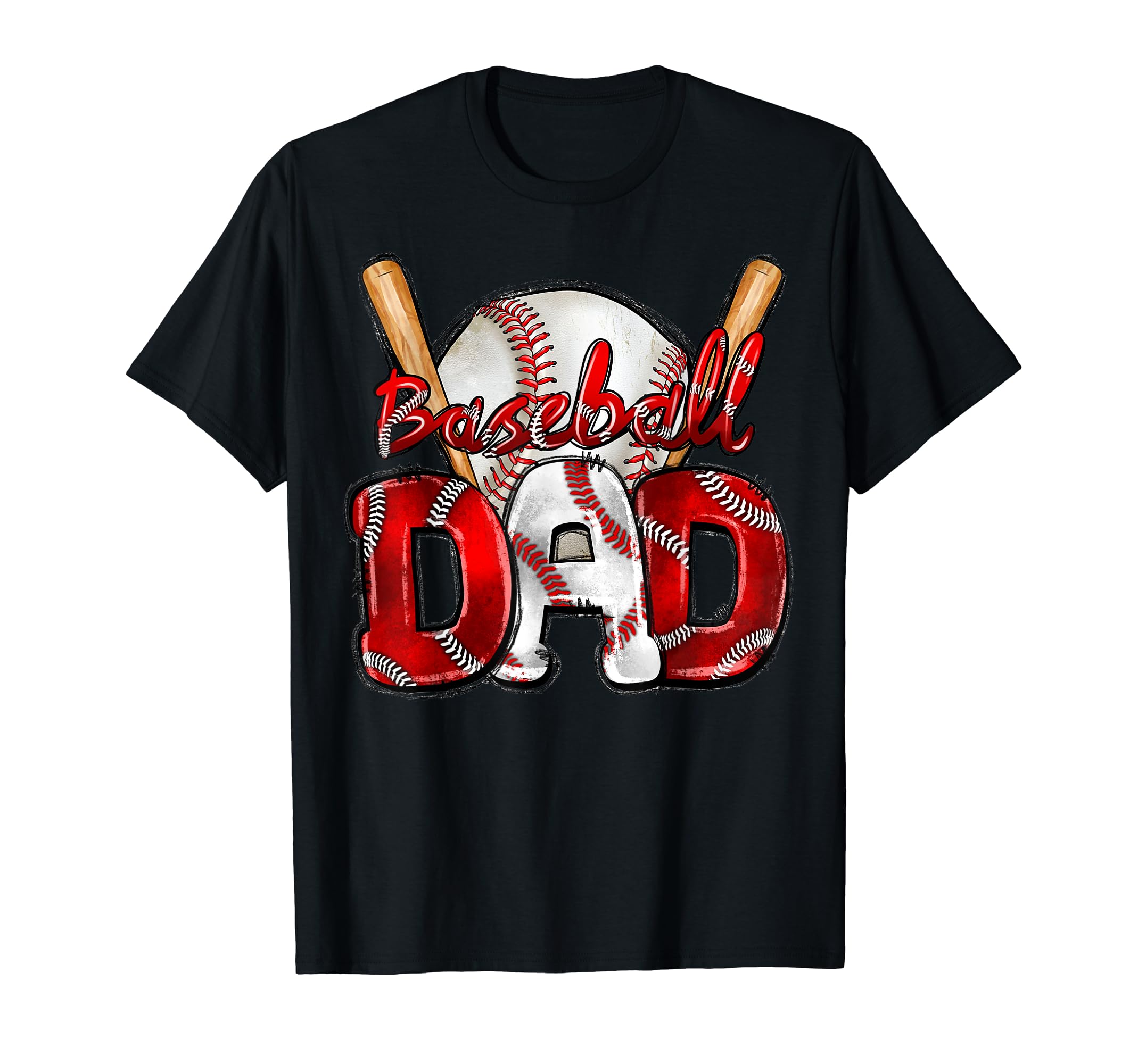 Baseball Dad Gifts Daddy Fathers Day T-Shirt - Graphic Print Unisex - T-Shirt, Sweatshirt, Hoodie