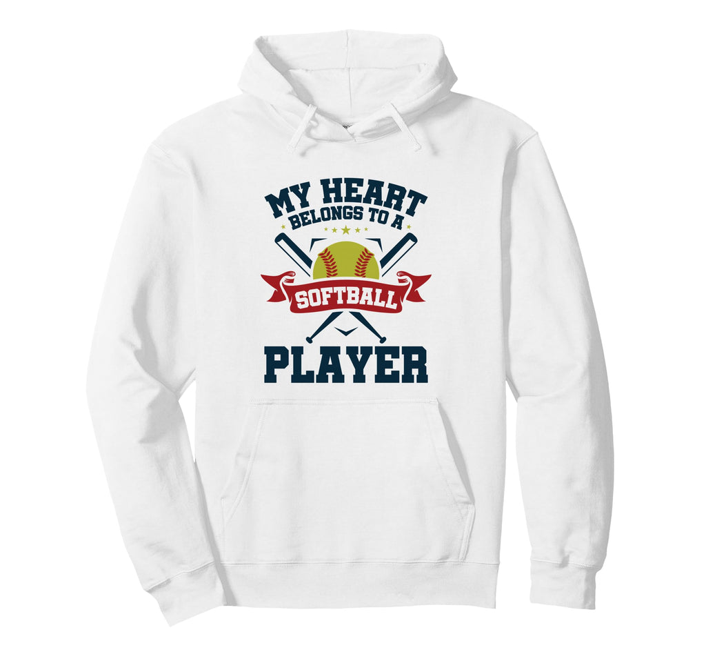My Heart Belongs To Softball Player Hoodie - Streetwear Style Men Women - T-Shirt, Sweatshirt, Hoodie