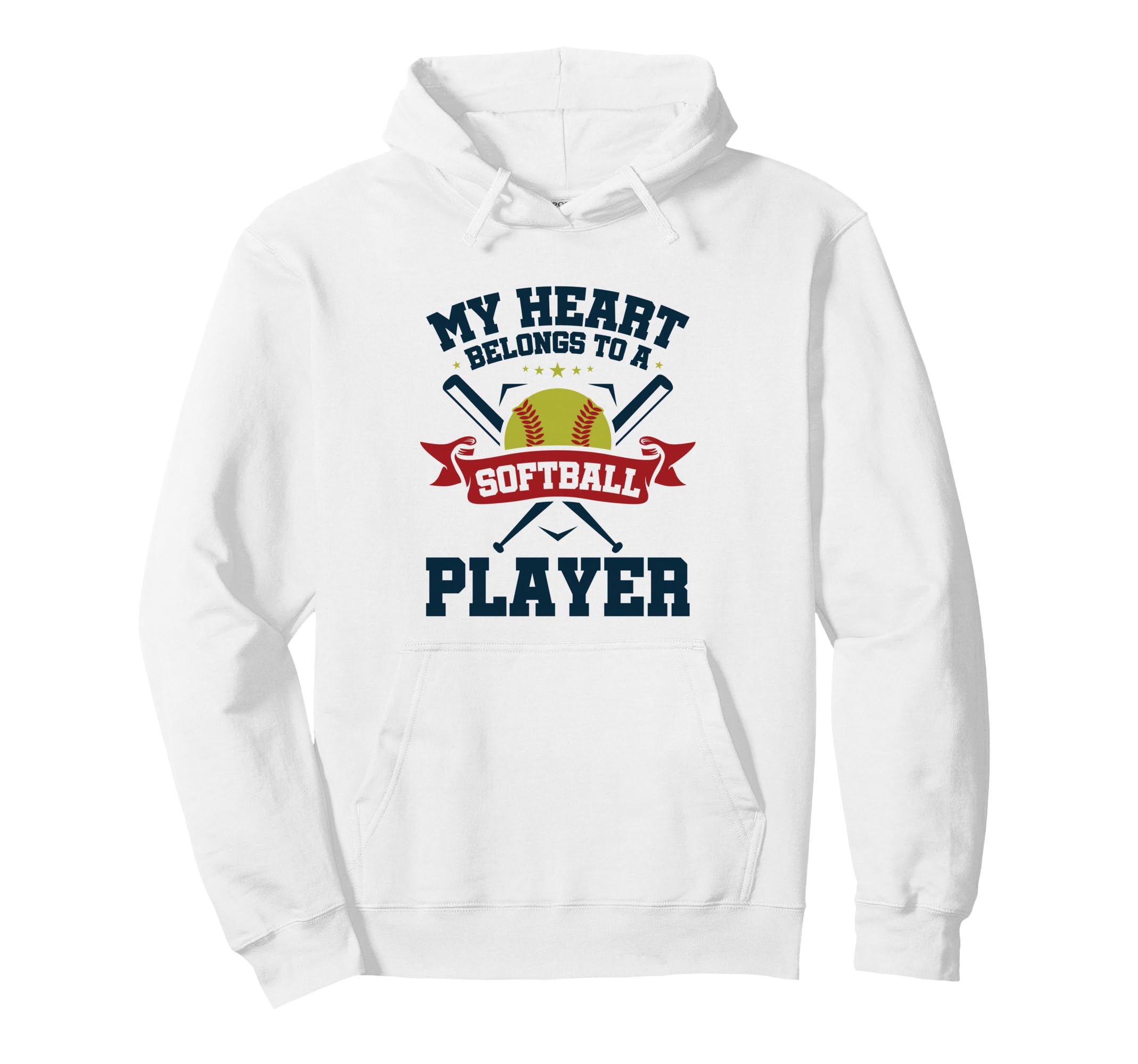 My Heart Belongs To Softball Player Hoodie - Streetwear Style Men Women - T-Shirt, Sweatshirt, Hoodie