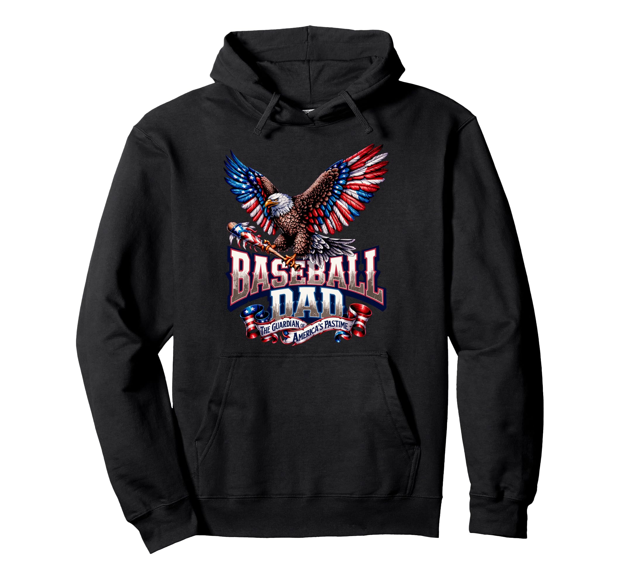 Proud Baseball Patriotic Baseball Dad Hoodie - Minimalist Print Unisex - T-Shirt, Sweatshirt, Hoodie