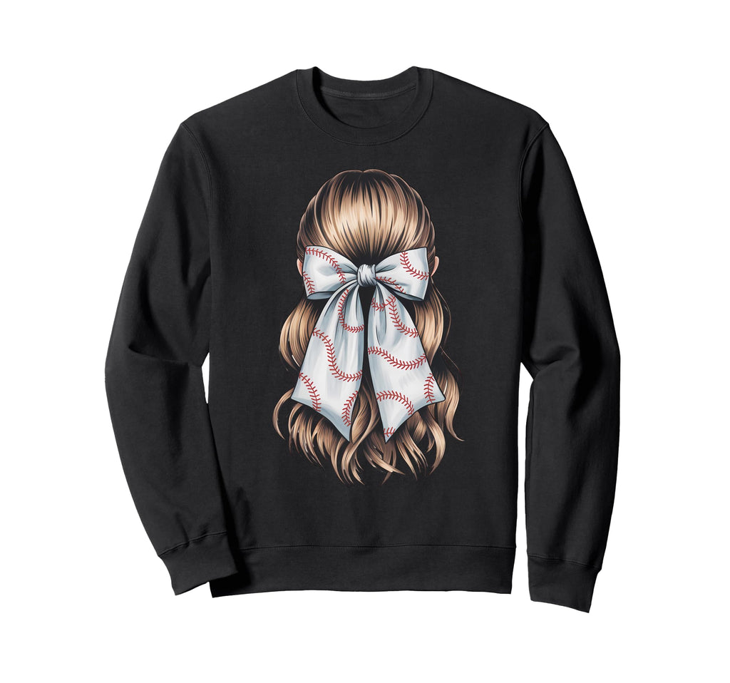 Baseball Coquette Bow Baseball Mom Sweatshirt - Novelty Apparel Unisex - T-Shirt, Sweatshirt, Hoodie
