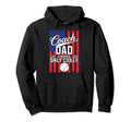 Coach Dad Like Normal Dad Usa Flag Hoodie - Aesthetic Graphic for Adults - T-Shirt, Sweatshirt, Hoodie