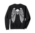 Grunge Wings Angel Back Skull Y2K Sweatshirt - Minimalist Print Men Women - T-Shirt, Sweatshirt, Hoodie