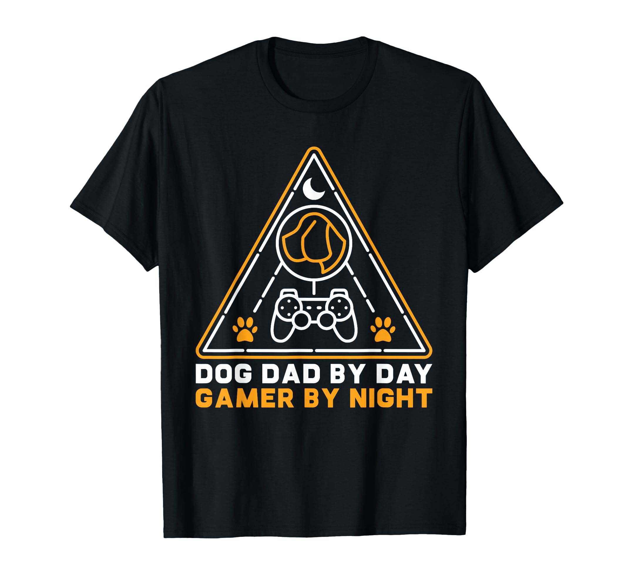 Dog Dad Day Gamer Night Gaming Triangle T-Shirt - Custom Art Print Unisex - T-Shirt, Sweatshirt, Hoodie