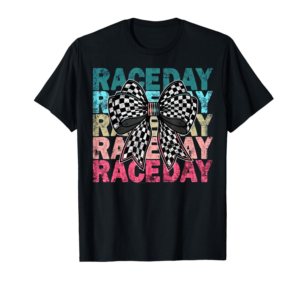 Race Day Coquette Bow Grunge T-Shirt - Casual Everyday Wear Men Women - T-Shirt, Sweatshirt, Hoodie